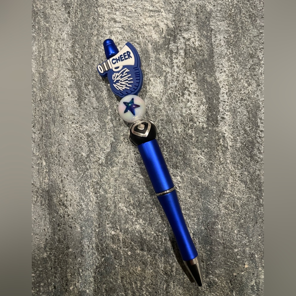 Handmade Beadable Cheerleader Pen